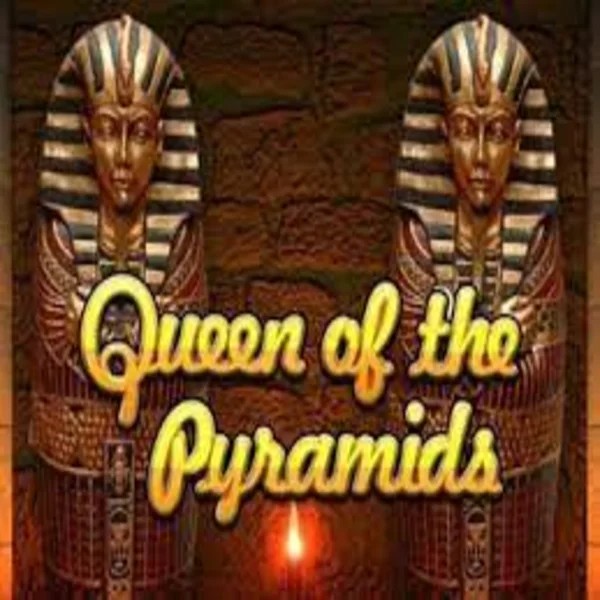 Queen of the Pyramids slot logo by Playtech at Casino Prestige